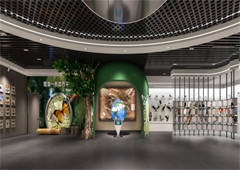 安徽赤嶺鎮(zhèn)生物科普展廳設(shè)計(jì)案例效果圖